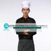 庞哲长袖厨师服 酒店饭店餐饮工作服 后厨工服 劳保服 黑色厨师服